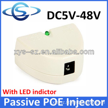 Passive POE Injector with LED Indicator support 5V-48V